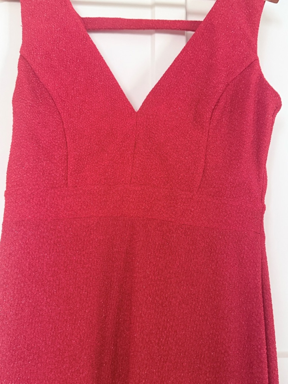 Red Sparkly Maxi Dress ✨ Elegant V-Neck Formal Gown NWT - Picture 11 of 13